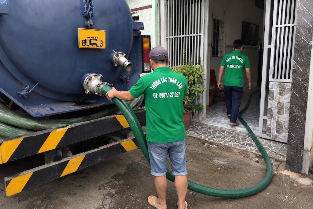 dịch vụ hút bể phốt tại Ba Đình phục vụ nhanh chóng 24/7