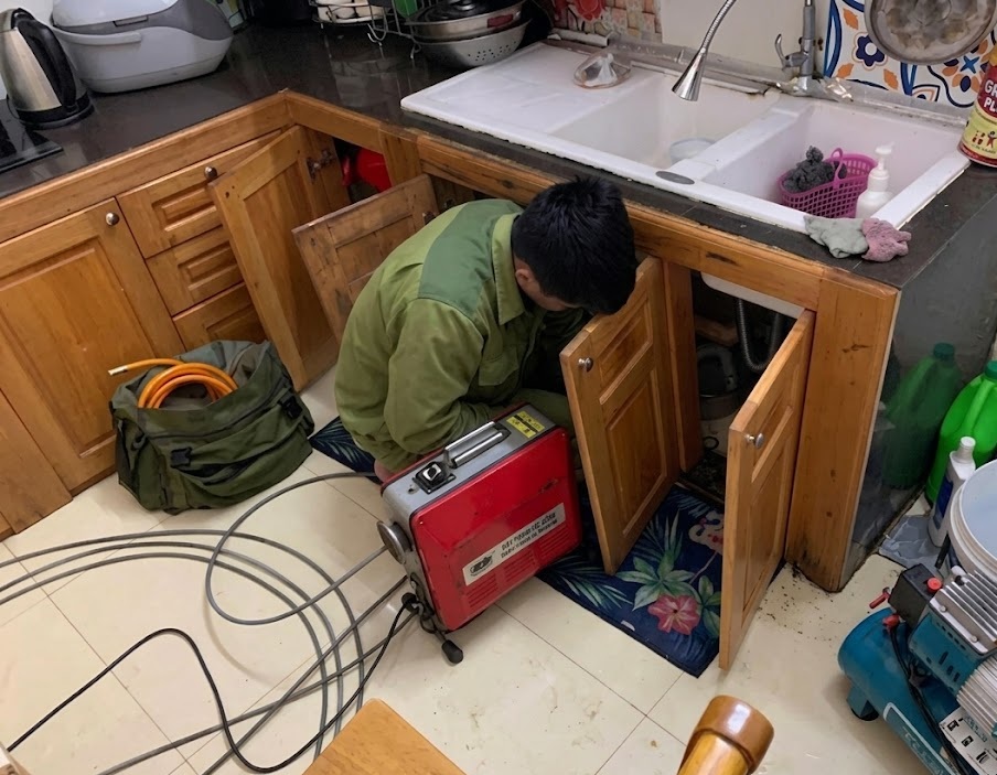 thông tắc chậu rửa